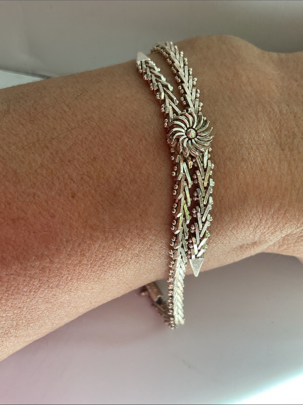 Vintage silver ME bracelet, beautiful, versatile.